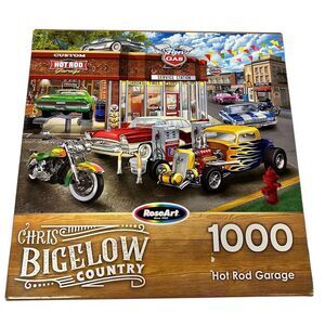 RoseArt Hot Rod Garage 1000 Piece Jigsaw Puzzle Cars & Vehicles Theme